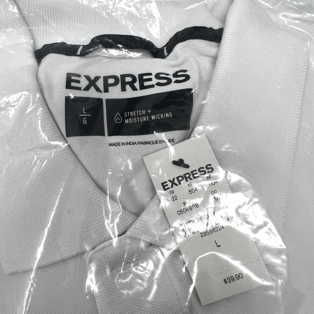 Express White Polo Shirt - Picture 4 of 4